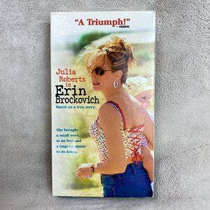 Erin Brockovich 2000 Julia Roberts Albert Finney Drama VHS Tape